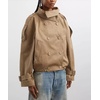 image:imagechouyatou Women Crop Double Breasted Trench Coat Lightweight Casual JacketKhaki