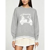 image:imagechouyatou Womens Graphic Floral Pullover Sweater Preppy Golf Knitted TopsLight Gray
