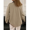image:imagechouyatou Womens Plaid Trench Coat Button Down Casual Loose Barn JacketLight Khaki