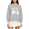image:imagechouyatou Womens Graphic Floral Pullover Sweater Preppy Golf Knitted TopsLight Gray