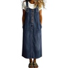 image:imagechouyatou Womens Y2K Adjustable Straps Denim Bib Jumper Overall DressDark Blue