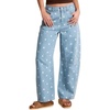 image:imagechouyatou Polka Dot Denim Pant High Waist Wide Leg Barrel Jeans for Women  Boyfriend y2k jenas 90s Soft breathable texture Denim ankle pants 2026 Barrel leg Patchwork baggy jeans Polka dot printLight Blue