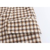 image:imagechouyatou Womens Winter Single Breasted Plaid Wool Coat Business Formal Midi Long Winter Trench CoatBrown
