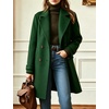 image:imagechouyatou Womens Winter Warm Mid Long Wool Peacoat Trench Coat OutfitsGreen