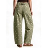 image:imagechouyatou Polka Dot Denim Pant High Waist Wide Leg Barrel Jeans for WomenArmy Green
