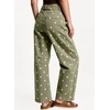 image:imagechouyatou Polka Dot Denim Pant High Waist Wide Leg Barrel Jeans for WomenArmy Green