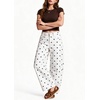 image:imagechouyatou Polka Dot Denim Pant High Waist Wide Leg Barrel Jeans for WomenWhite Blue