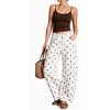 image:imagechouyatou Polka Dot Denim Pant High Waist Wide Leg Barrel Jeans for WomenWhite Brown