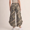 image:imagechouyatou Women Camo Ruffle Wide Leg Jeans Baggy Y2K Cropped Ankle PantsYellow Camo