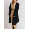 image:imagechouyatou Womens Chunky Open Front Lightweight Cardigan Hooded Slouchy Knit Long Coatigan SweaterBlack