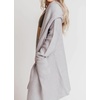 image:imagechouyatou Womens Chunky Open Front Lightweight Cardigan Hooded Slouchy Knit Long Coatigan SweaterLight Grey