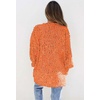 image:imagechouyatou Womens Fall Open Front Long Cardigan Sweaters Chunky Knit Boho Duster Cardigans with PocketsOrange