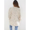 image:imagechouyatou Womens Fall Open Front Long Cardigan Sweaters Chunky Knit Boho Duster Cardigans with PocketsWhite