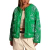 image:imagechouyatou Women Winter Embroidered Quilted Jacket Padded Cotton Short CoatGreen