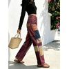 image:imagechouyatou Womens Baggy Distressed Patchwork Denim Pants Vintage JeansRed