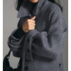 image:imagechouyatou Womens Winter Herringbone Long Wool Trench Coat Single Breasted Casual Dressy Belted Pea Coat JacketNavy