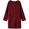 image:imagechouyatou Wool Coat Detachable Quilted Vest 2Piece Removable Liner SetsRed