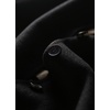 image:imagechouyatou Womens Winter Casual Single Breasted Wool Coat Collarless Long Wool Blend Trench Pea CoatBlack