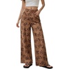image:imagechouyatou Womens Wide Leg Jeans Y2K Leopard Floral Print Denim PantsBrown Floral