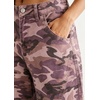 image:imagechouyatou Womens Distressed Barrel Jeans Y2K Camouflage Print Wide Leg Jeans High Waisted Denim Ankle PantsCamouflage Pink