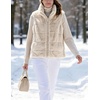 image:imagechouyatou Womens Fall Winter Sleeveless Zip Up Faux Fur Vest Jacket CoatApricot