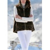 image:imagechouyatou Womens Fall Winter Sleeveless Zip Up Faux Fur Vest Jacket CoatCoffee