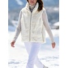 image:imagechouyatou Womens Fall Winter Sleeveless Zip Up Faux Fur Vest Jacket CoatOffwhite