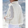 image:imagechouyatou Womens Fall Winter Sleeveless Zip Up Faux Fur Vest Jacket CoatOffwhite