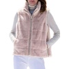 image:imagechouyatou Womens Fall Winter Sleeveless Zip Up Faux Fur Vest Jacket CoatPink