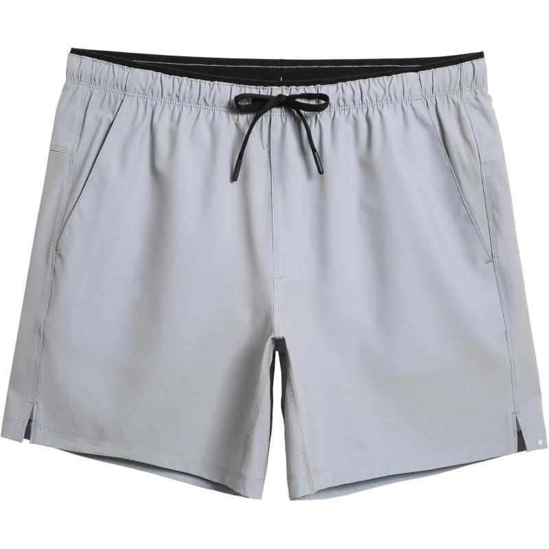 Maamgic Men's 5 2-in-1 Gym Running Shorts - Quick Dry Workout Athletic Shorts Large Totem Gray