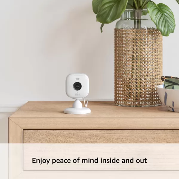 AllNew Blink Mini 2 with 1Year Plus Subscription  Plugin smart security camera HD night view in color builtin spotlight motion detection Works with Alexa  2 Cameras BlackWhite