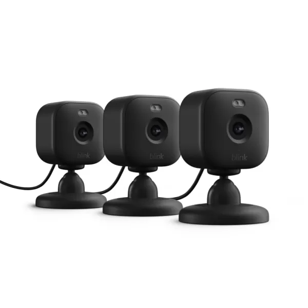 AllNew Blink Mini 2 with 1Year Plus Subscription  Plugin smart security camera HD night view in color builtin spotlight motion detection Works with Alexa  2 Cameras BlackBlack