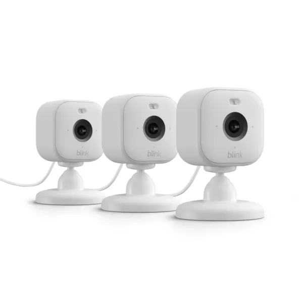 AllNew Blink Mini 2 with 1Year Plus Subscription  Plugin smart security camera HD night view in color builtin spotlight motion detection Works with Alexa  2 Cameras BlackWhite