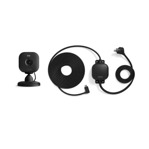 AllNew Blink Mini 2 with 1Year Plus Subscription  Plugin smart security camera HD night view in color builtin spotlight motion detection Works with Alexa  2 Cameras BlackBlack