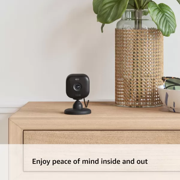 AllNew Blink Mini 2 with 1Year Plus Subscription  Plugin smart security camera HD night view in color builtin spotlight motion detection Works with Alexa  2 Cameras BlackBlack