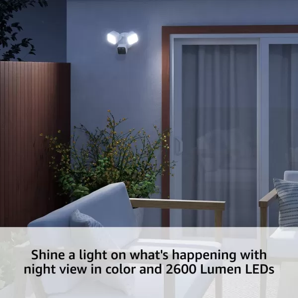Blink Wired Floodlight Camera With 1Year Subscription  Smart security camera 2600 lumens HD live view person detection builtin siren Works with Alexa  1 camera WhiteWhite