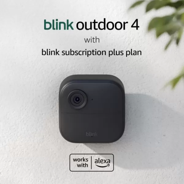 Blink Outdoor 4 with 1Year Subscription  Wireless indooroutdoor smart home security camera powerful twoyear battery life set up in minutes  1 camera systemSave with Subscription