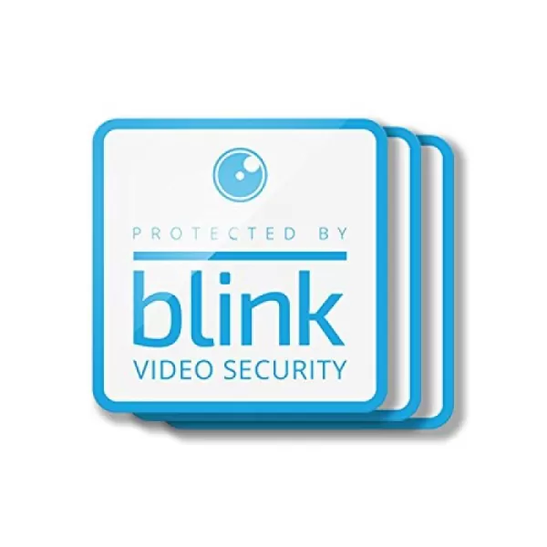 Protected by Blink Video Security Window Decals Pack of 3