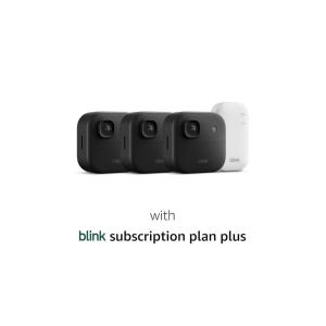 imageBlink Outdoor 2K newest model with 1Year Subscription  2K video resolution AIpowered smart detection and noise cancellation Sync Module included  3 camera system Black