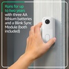 image:imageBlink Video Doorbell with 1Year Basic plan  Headtotoe HD view twoyear battery life and simple setup Sync Module Core included  System White