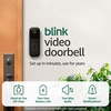 image:imageBlink Video Doorbell with1Year Basic plan Headtotoe HD view twoyear battery life and simple setup Sync Module Core included  System Black
