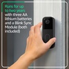 image:imageBlink Video Doorbell with1Year Basic plan Headtotoe HD view twoyear battery life and simple setup Sync Module Core included  System Black