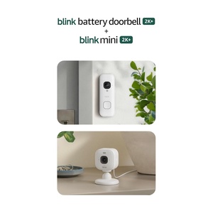 image:imageBlink Battery Doorbell 2K newest model and Mini 2K newest model  2K video resolution enhanced audio Sync Module Core included  1 Camera  Battery Doorbell 2K White
