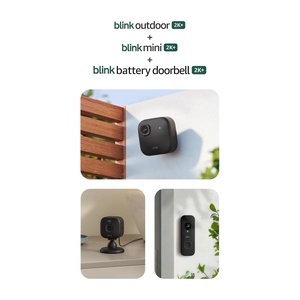image:imageBlink Outdoor 2K Mini 2K and Battery Doorbell 2K newest model  Complete 2K security longlasting battery Sync Module Core included  2 Cameras  Doorbell Black
