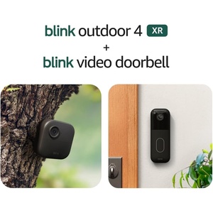 image:imageBlink Video Doorbell  Outdoor 4 XR  Wireless smart security cameras twoyear battery life go up to 400 feet from your home with extended range Sync Module XR included
