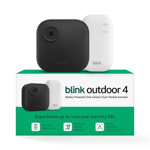 image:imageBlink Outdoor 4 and Wired Doorbell 2K newest model  Twoyear battery 1080p cameras and 2K hardwired doorbell Sync Module Core included  3 Cameras  Doorbell BlackSave with Plus plan