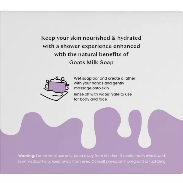 Body Restore Goat Milk Soap with Coconut Oil ampamp Shea Butter Lavender 2 Pack For Dry Sensitive Itchy Skin All Natural Rich In Vitamins Soap Bar for Women Men Kids ampamp Baby