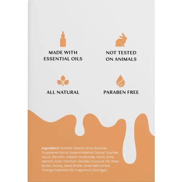 Body Restore Goat Milk Soap with Coconut Oil ampamp Shea Butter Orange 3 Pack For Dry Sensitive Itchy Skin All Natural Rich In Vitamins Soap Bar for Women Men Kids ampamp Baby