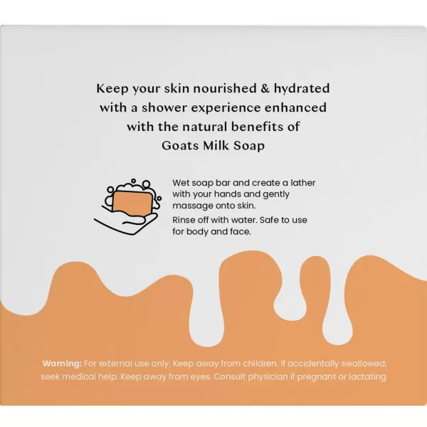 Body Restore Goat Milk Soap with Coconut Oil ampamp Shea Butter Orange 3 Pack For Dry Sensitive Itchy Skin All Natural Rich In Vitamins Soap Bar for Women Men Kids ampamp Baby
