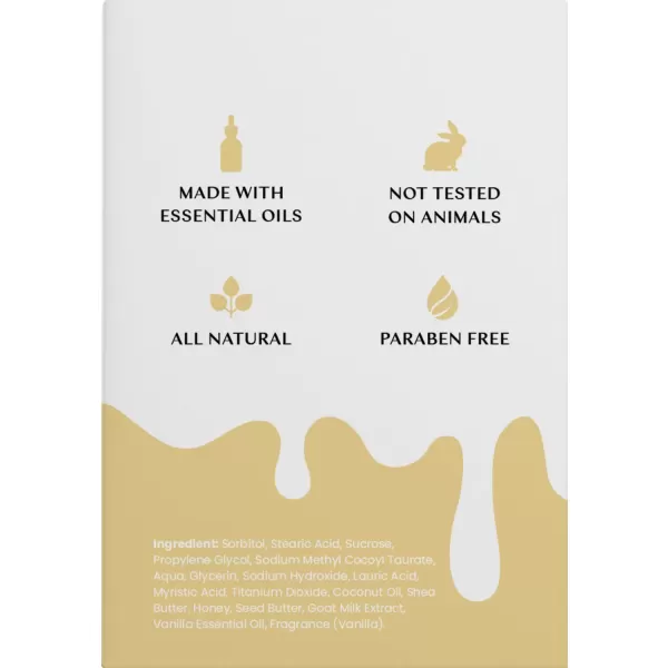 Body Restore Goat Milk Soap with Coconut Oil ampamp Shea Butter Vanilla 3 Pack For Dry Sensitive Itchy Skin All Natural Rich In Vitamins Soap Bar for Women Men Kids ampamp Baby